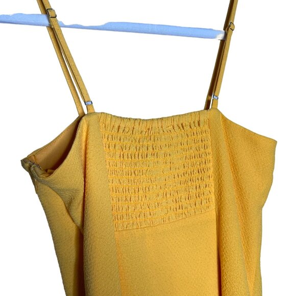 Gianni Bini Maya Ruched Tie Sweetheart Neck Midi Dress Size 2 Mustard Yellow - Picture 5 of 8